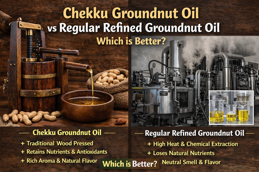 Chekku Groundnut Oil vs Regular Groundnut Oil — Which is Healthier?