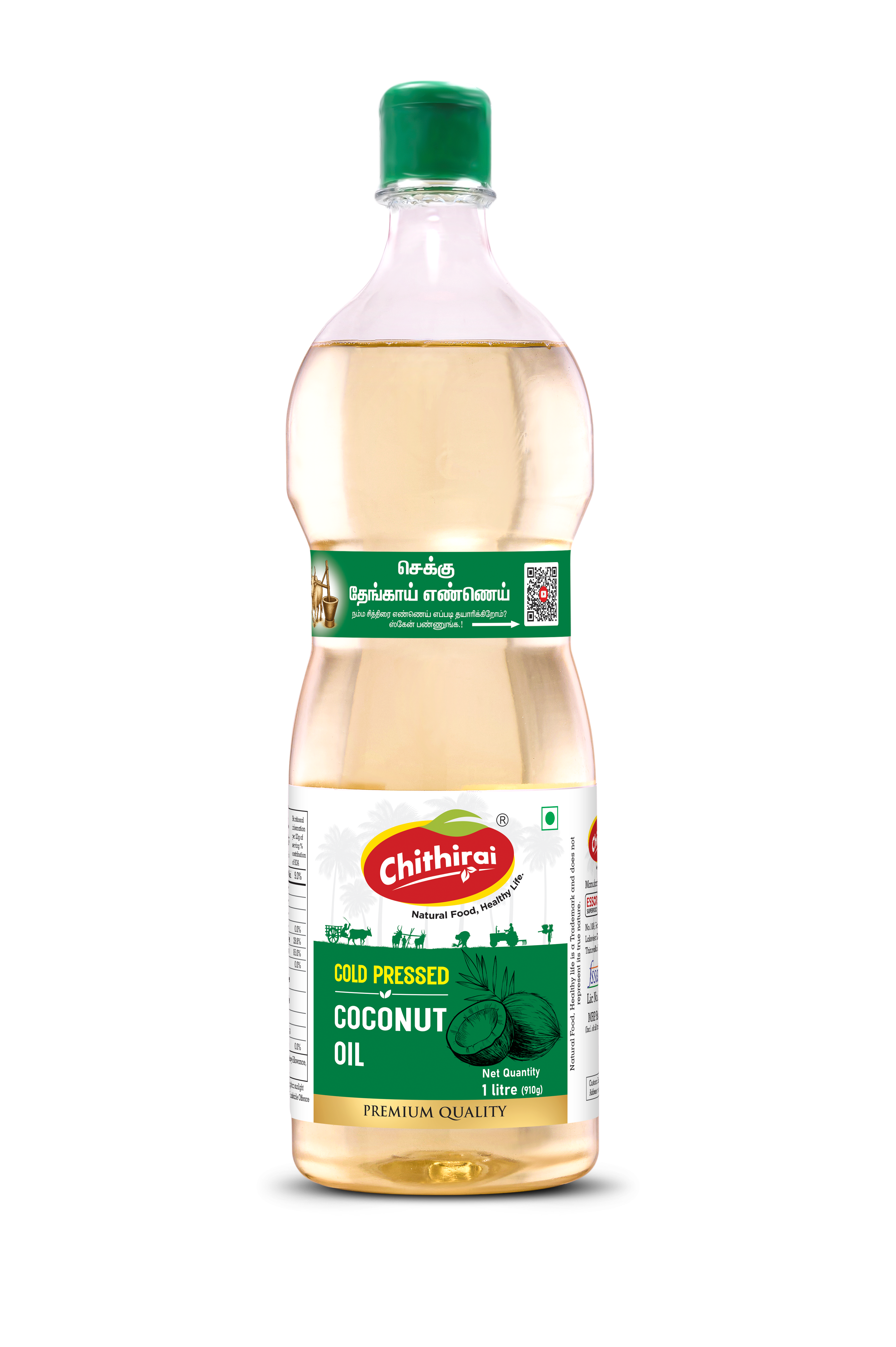 Chithirai Cold Pressed Coconut Oil | Chekku Coconut Oil 1L