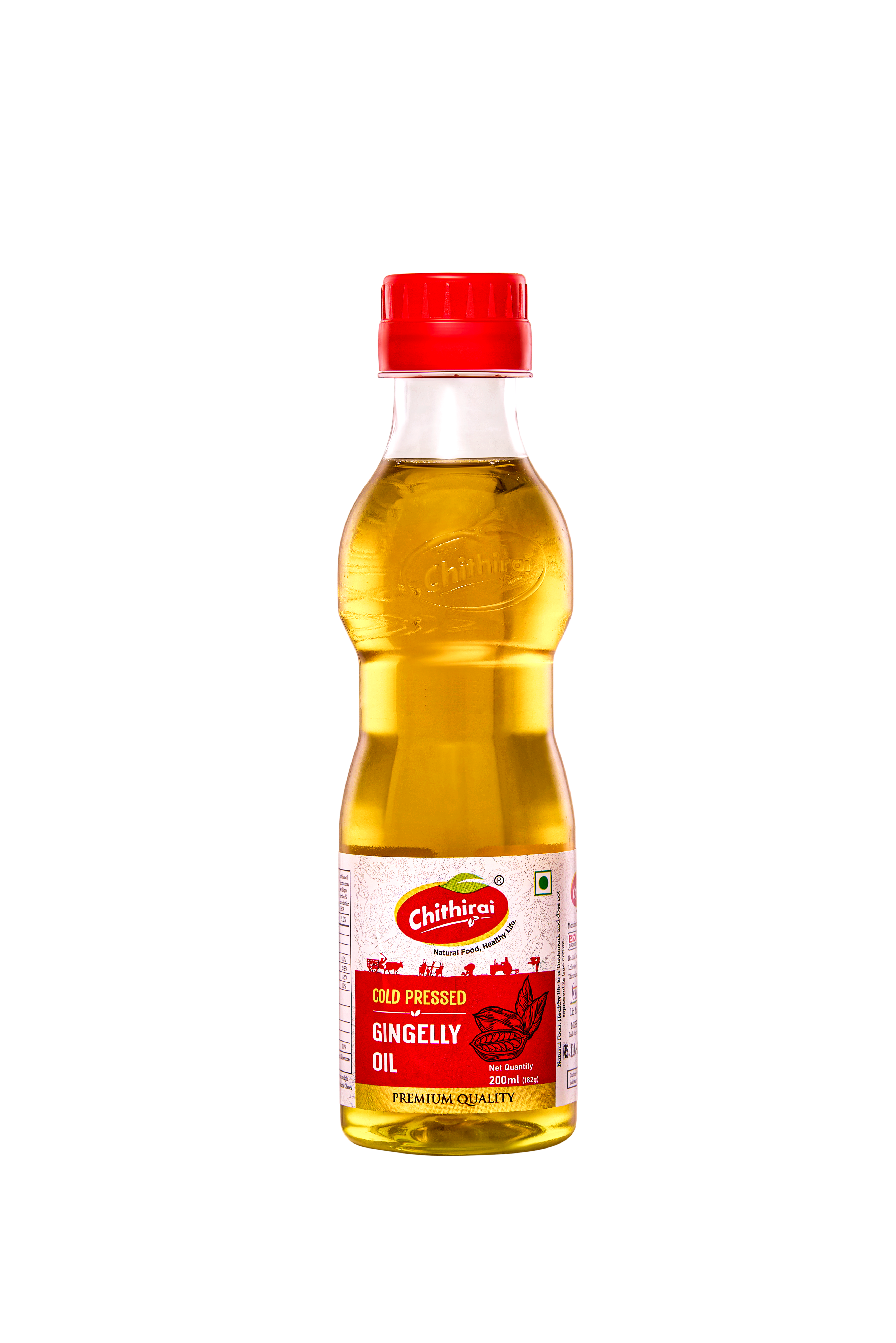 Chithirai Cold Pressed Gingelly Oil | Chekku Gingelly Oil (200 ML)