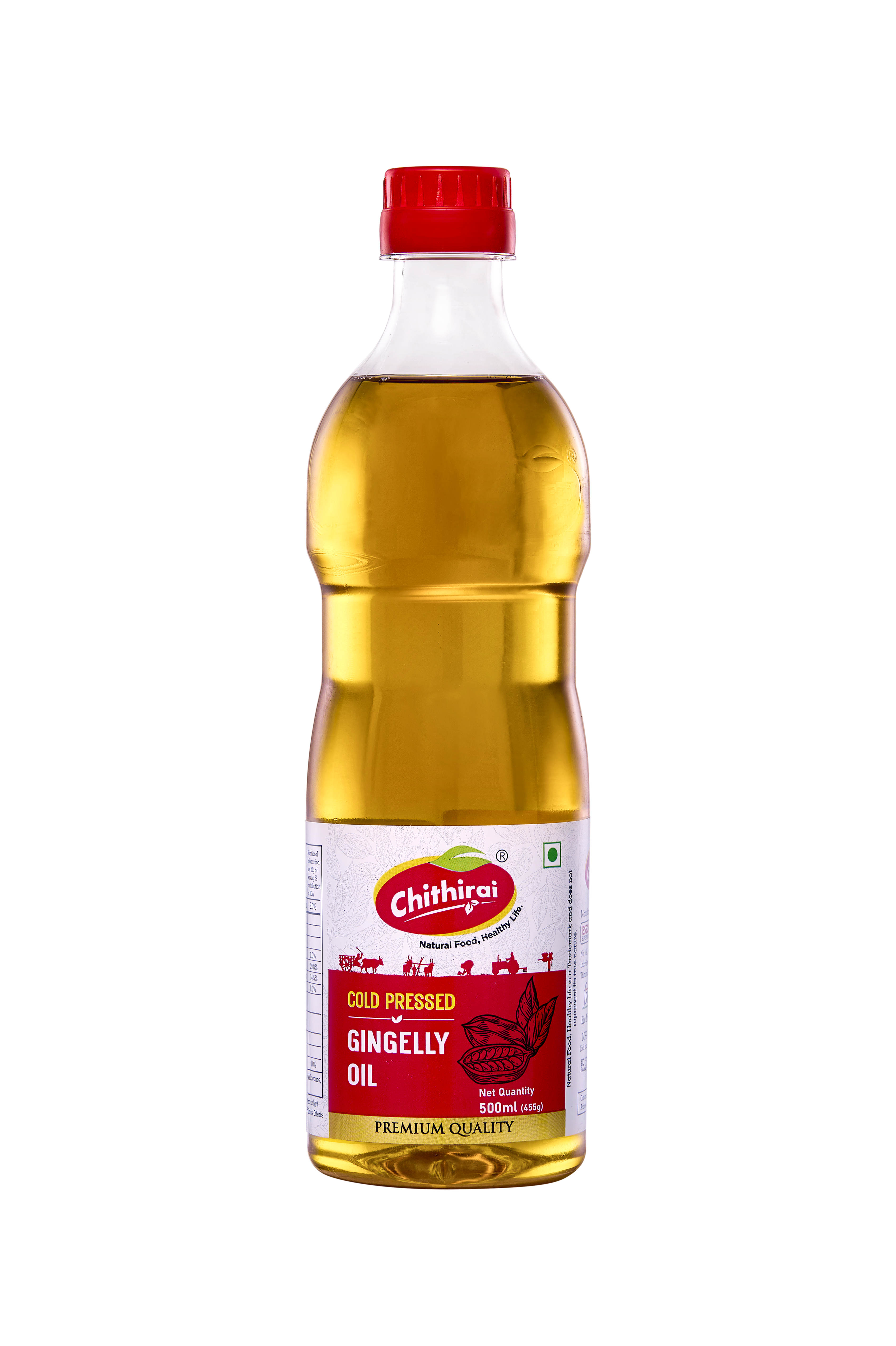 Chithirai Cold Pressed Gingelly Oil | Chekku Gingelly Oil (500 ML)