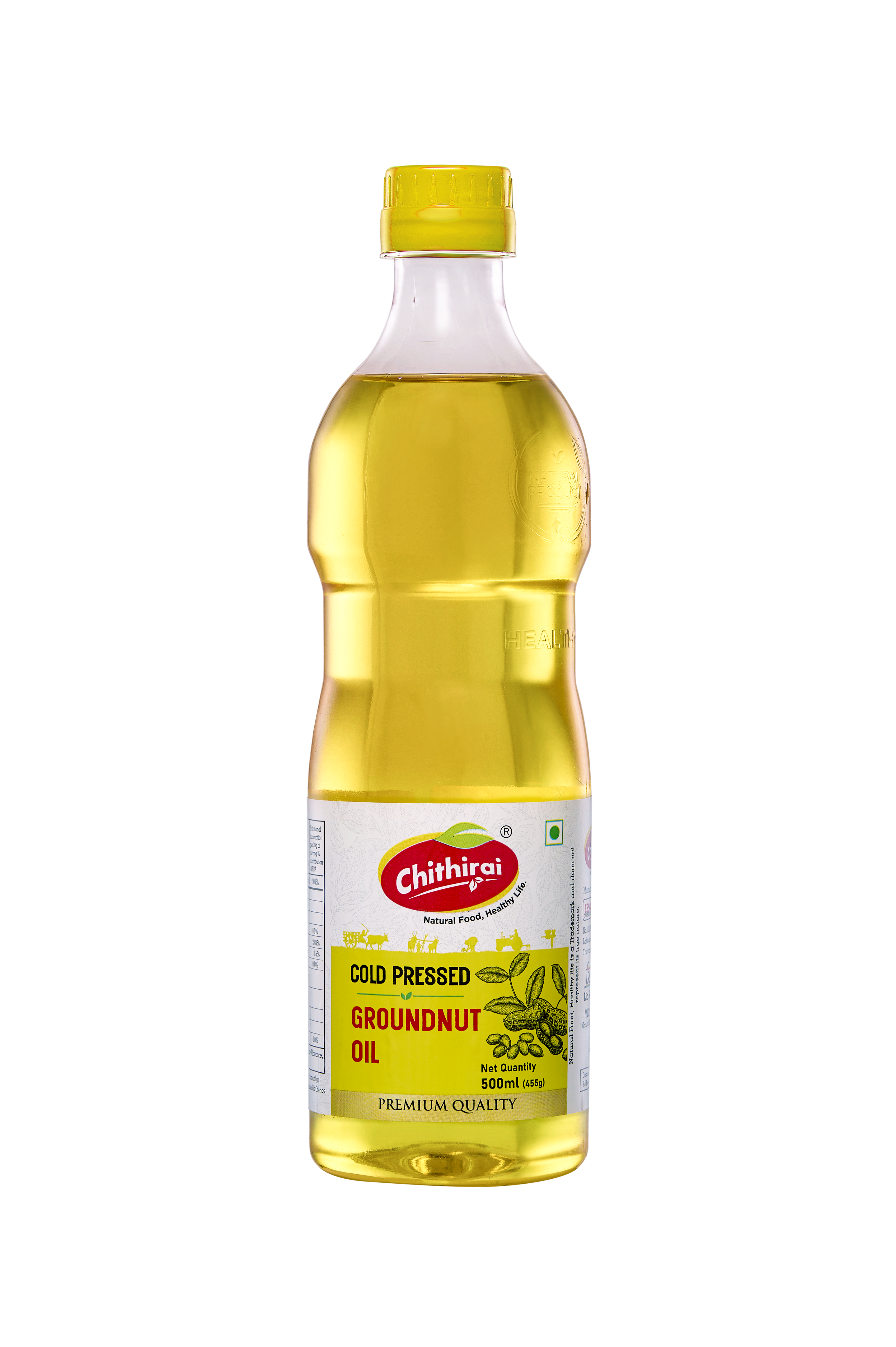 Chithirai Cold Pressed Groundnut Oil | Chekku Oil (500 ML)