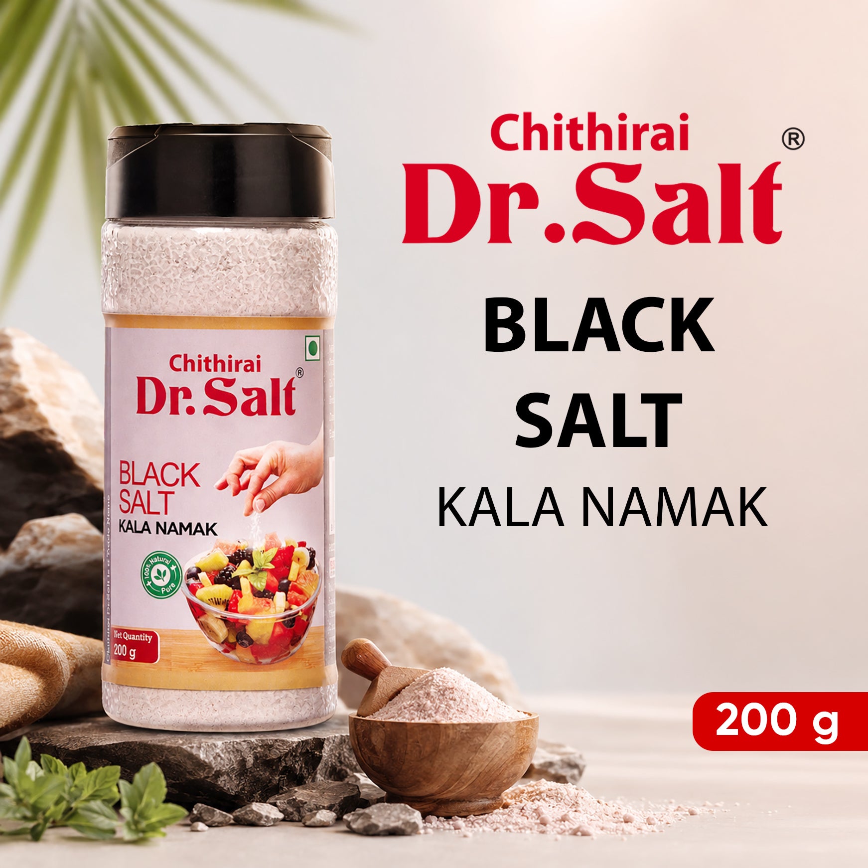 Chithirai Black Salt Powder- 200 ML