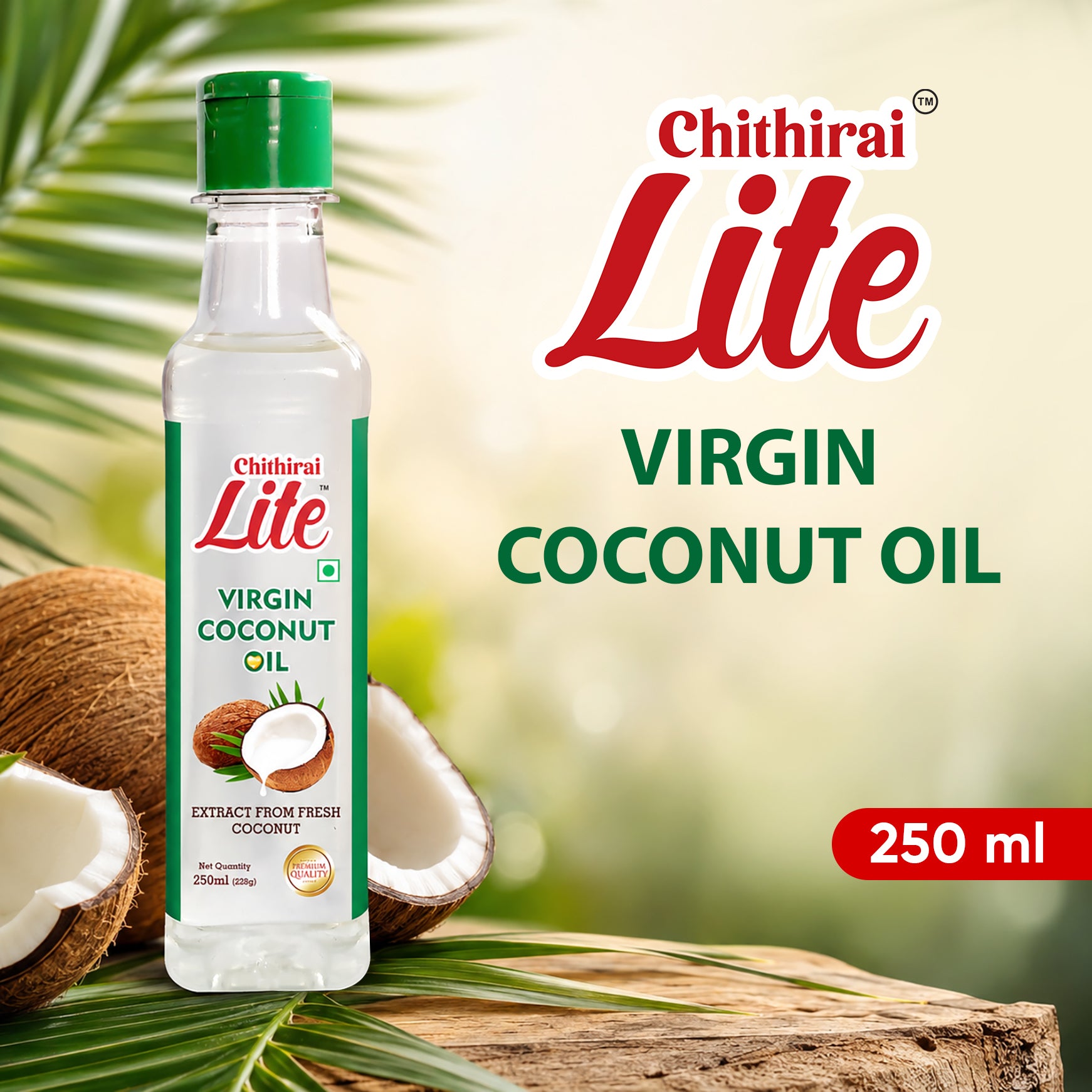 Chithirai Extra Pure Virgin Coconut Oil (250ML)
