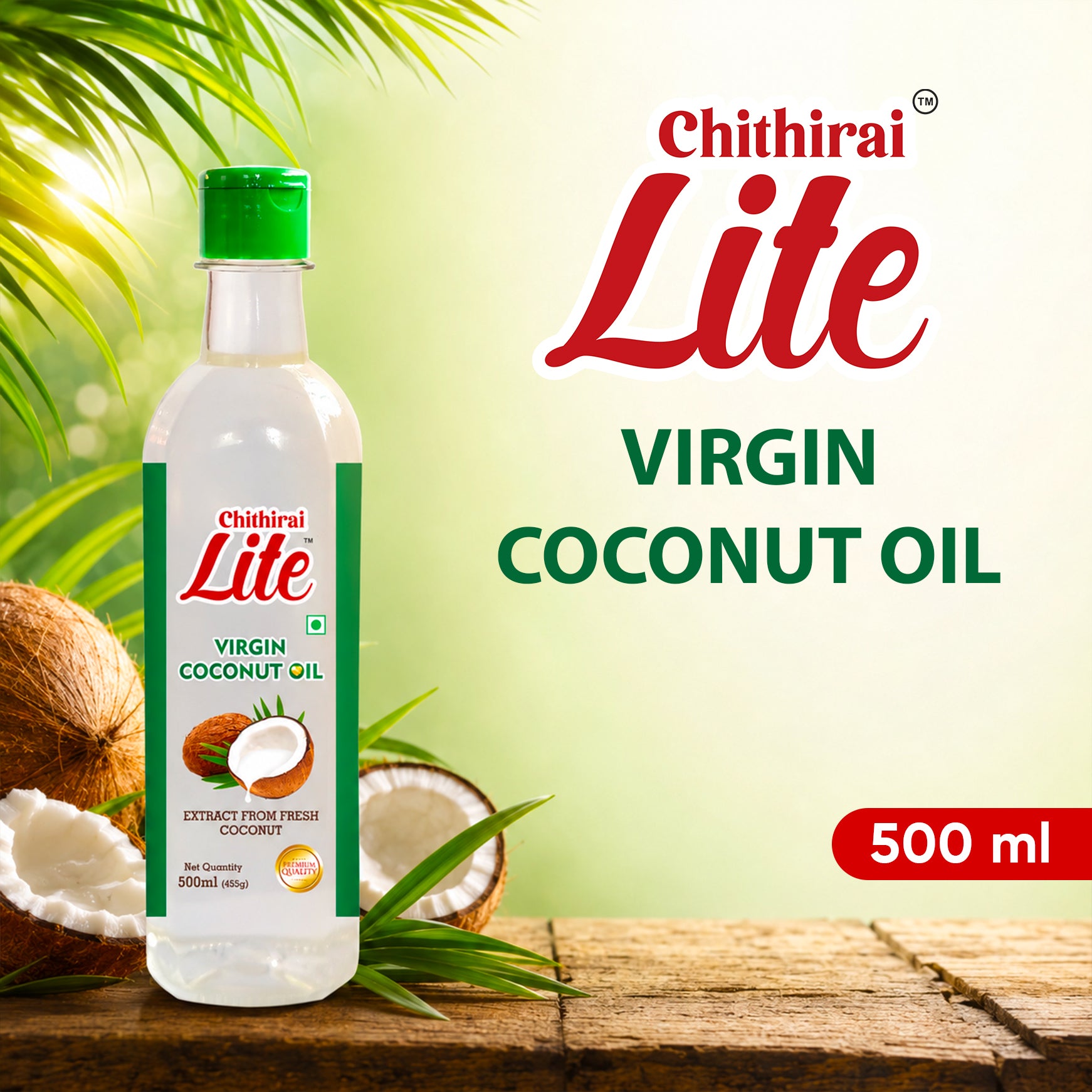 Chithirai Extra Pure Virgin Coconut Oil (500 ML)